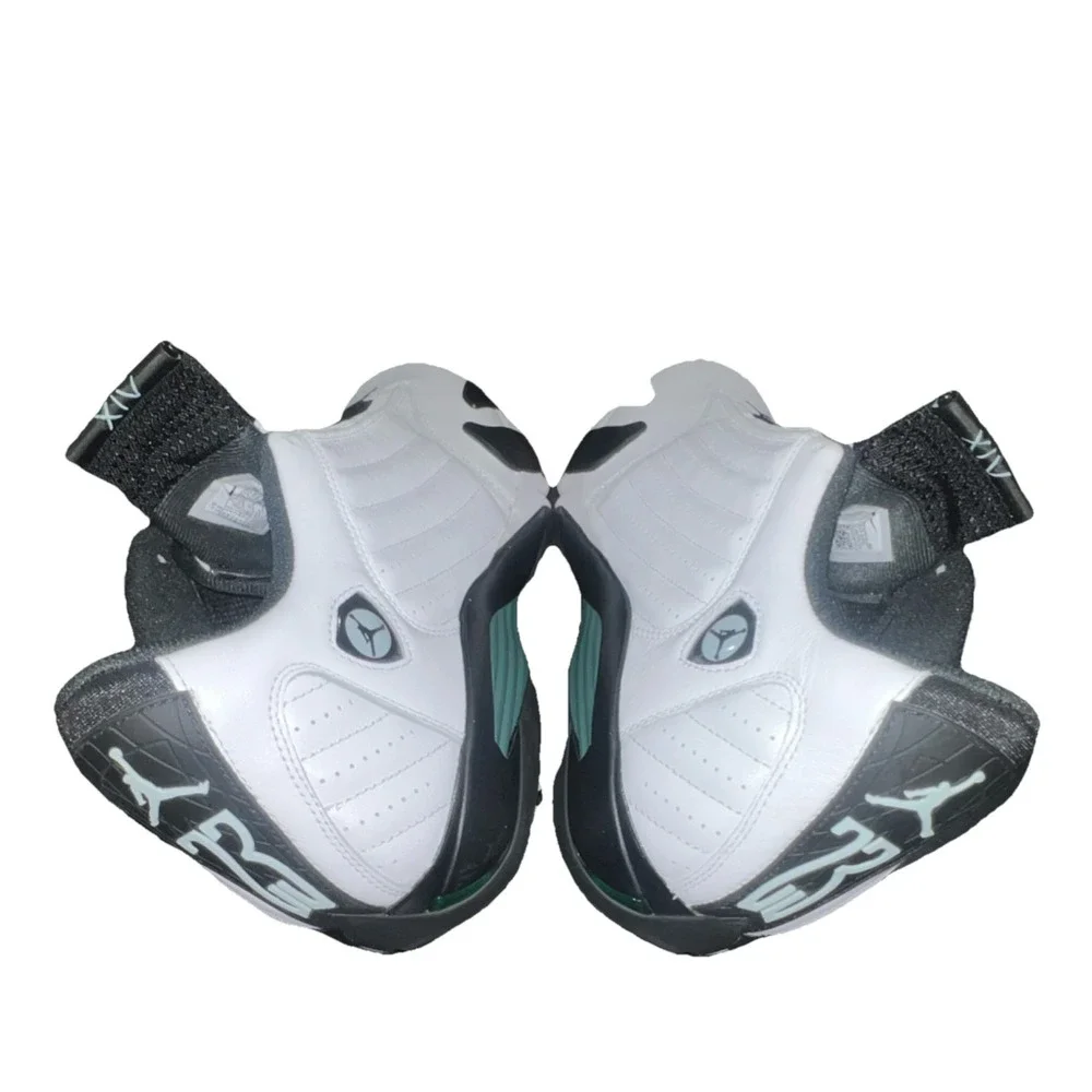 30N21/Jordan Air Jordan 14 Men's Golf Shoes White Black Green Leather US 13